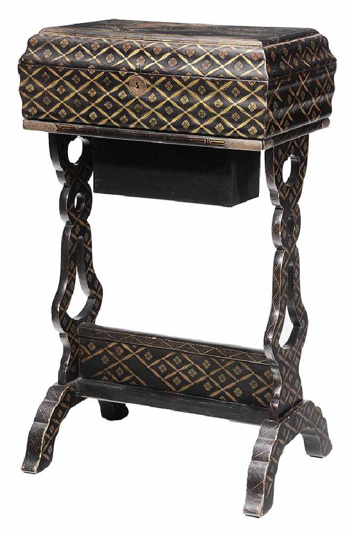 Chinese Export Lacquered Lift-Top Work (1 of 4)