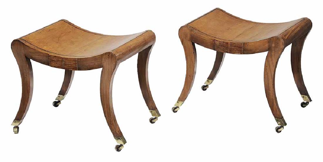 Good Pair Regency Style Burlwood and (1 of 1)
