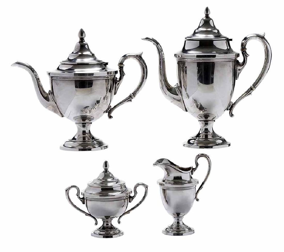 Four Piece Sterling Tea Service (1 of 3)