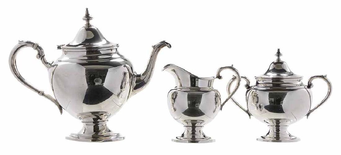 Three Piece Sterling Tea Service (1 of 5)
