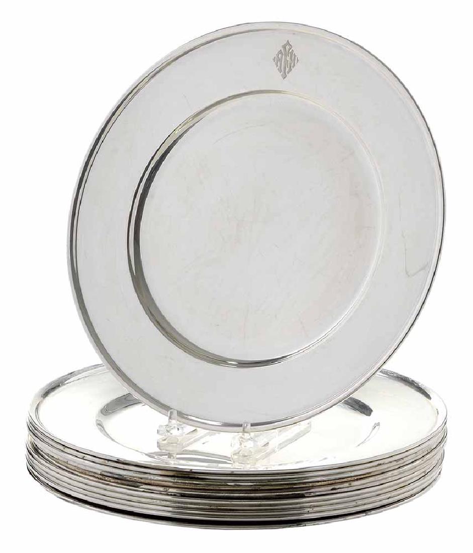 Set of Twelve Sterling Plates (1 of 3)