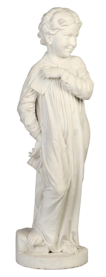 Thomas Ball: (Massachusetts/New Jersey/Italy,1819-1911) St. Valentine's Day, 1873, signed "T. Ball/1873", marble, 45-1/2 in.,. Provenance: Christie's, New York, December 4, 1996, lot # 64; Estate of Marjorie and C