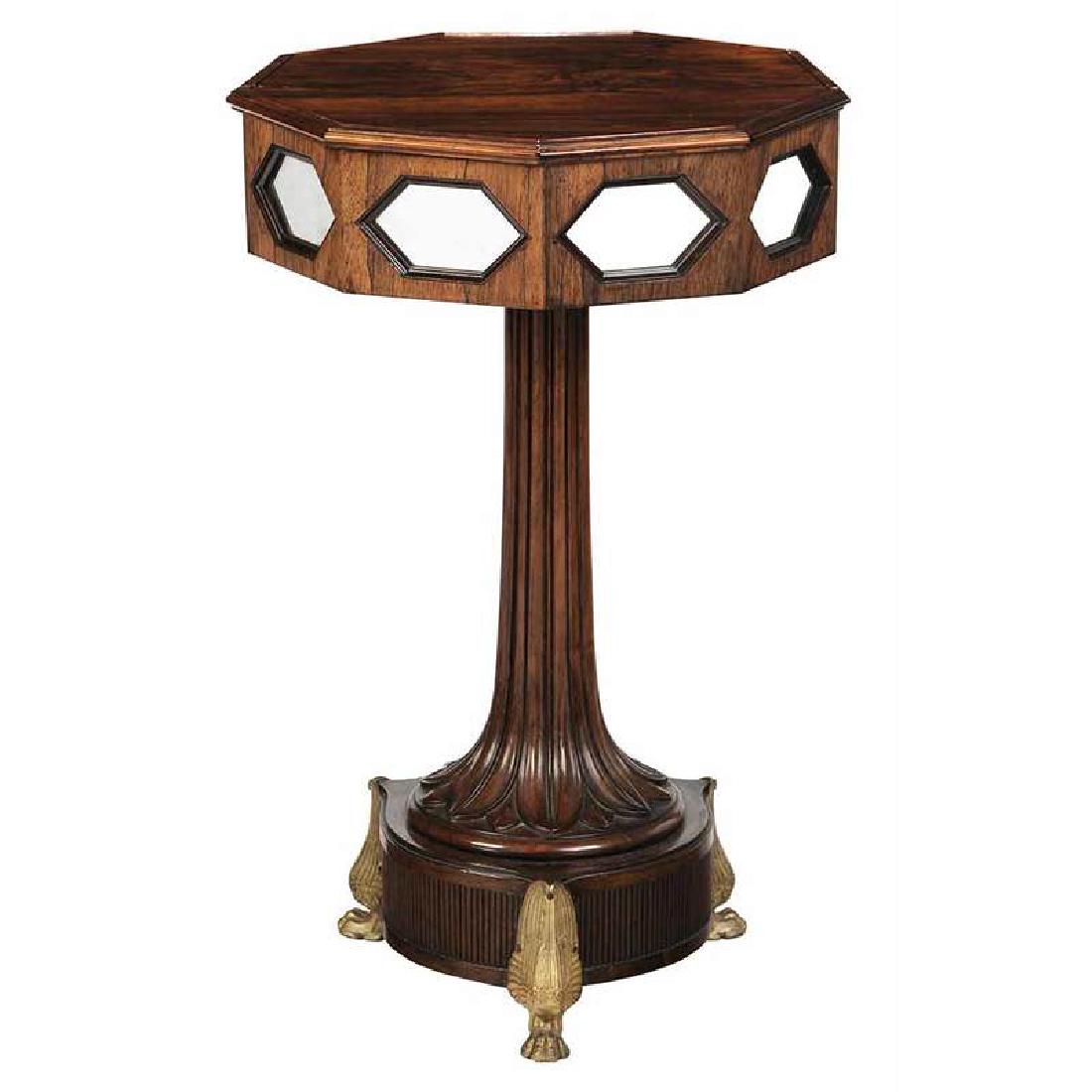 Classical Rosewood and Gilt Pedestal Table (1 of 4)