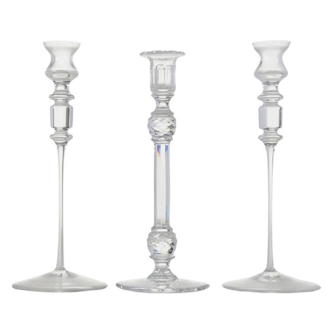 Ten Glass Candlesticks: Cartier and Val St. Lambert (1 of 4)