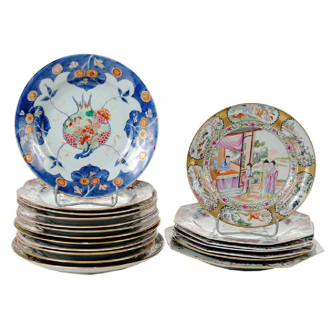 Group of 18 Assorted Chinese Export Plates (1 of 5)