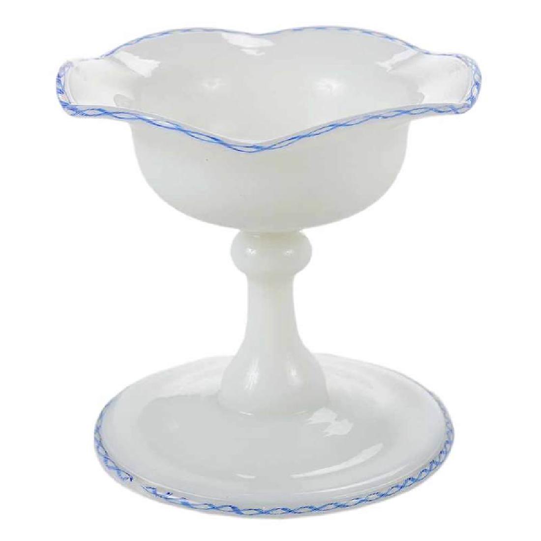 White Opalescent Glass Compote (1 of 4)
