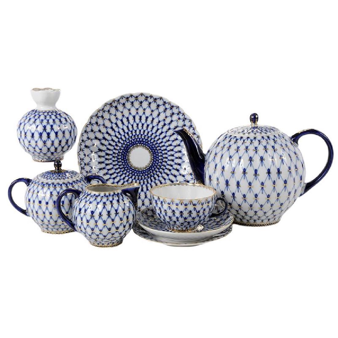 40 Piece Lomonosov Porcelain Tea Set (1 of 6)