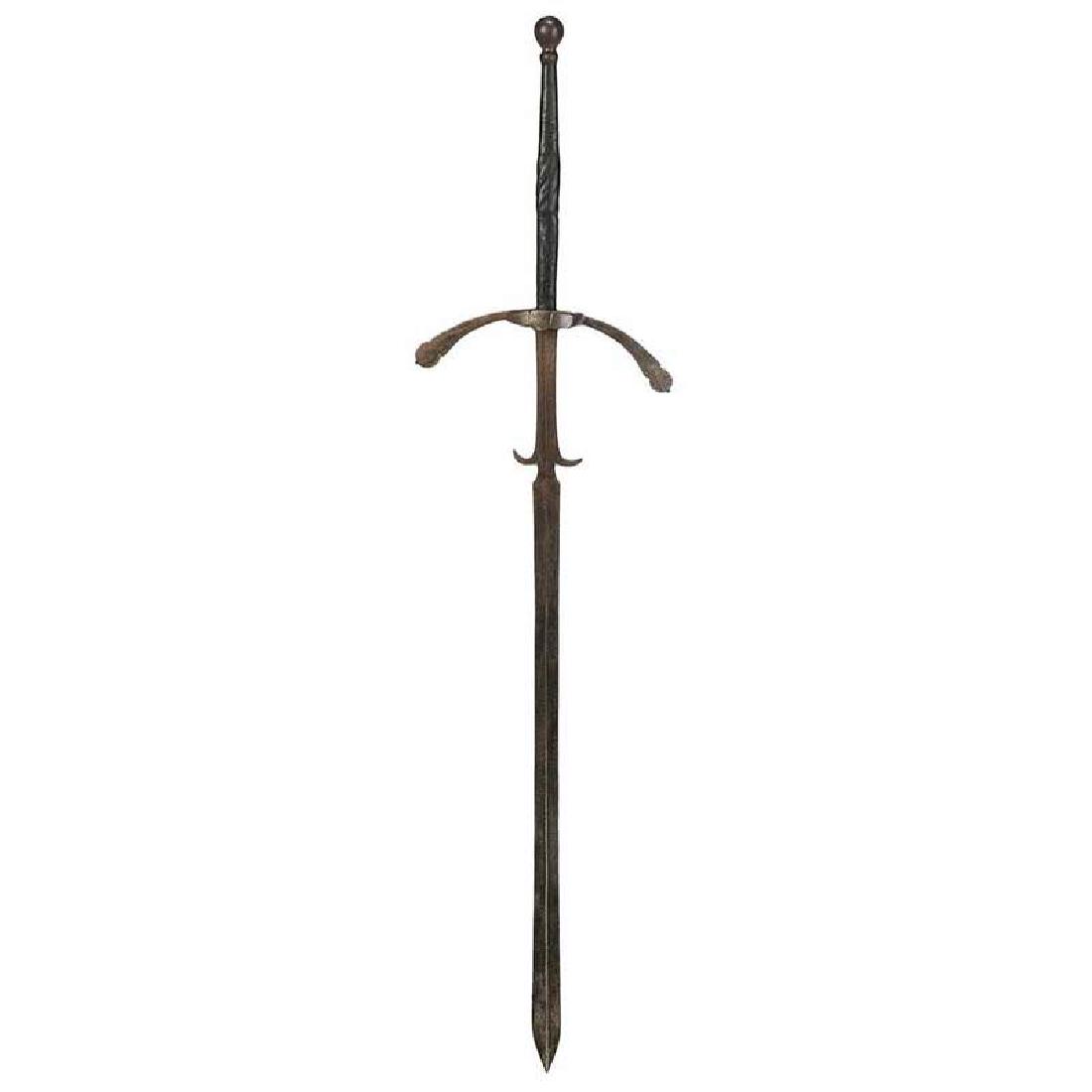 Early Steel Two Handed Broad Sword (1 of 5)