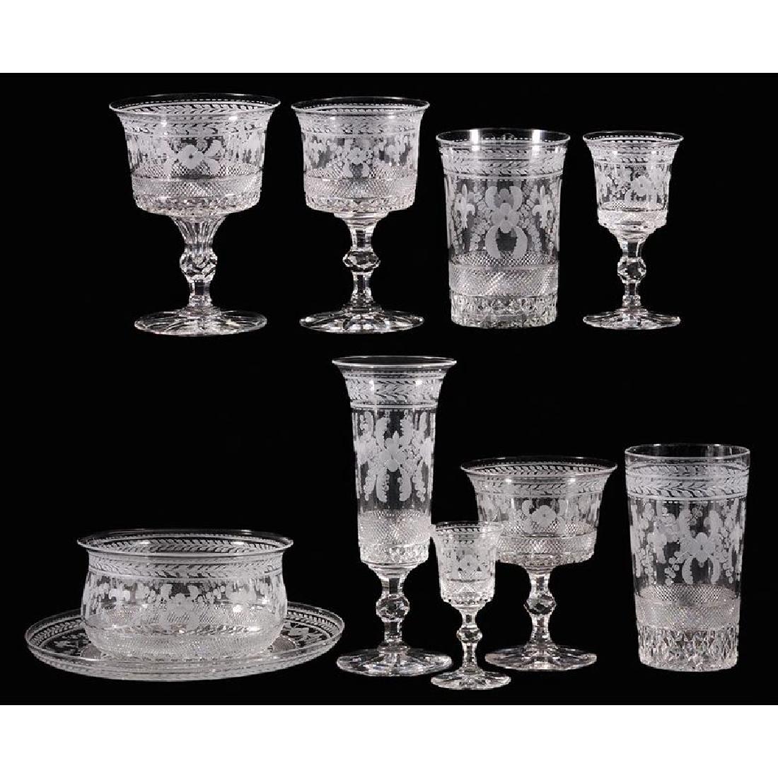 Ten Hawkes and Edenhall Cut Glass Table Items (1 of 4)