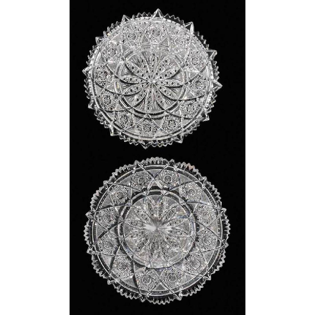 Two Brilliant Period Tuthill Cut Glass Plates (1 of 4)