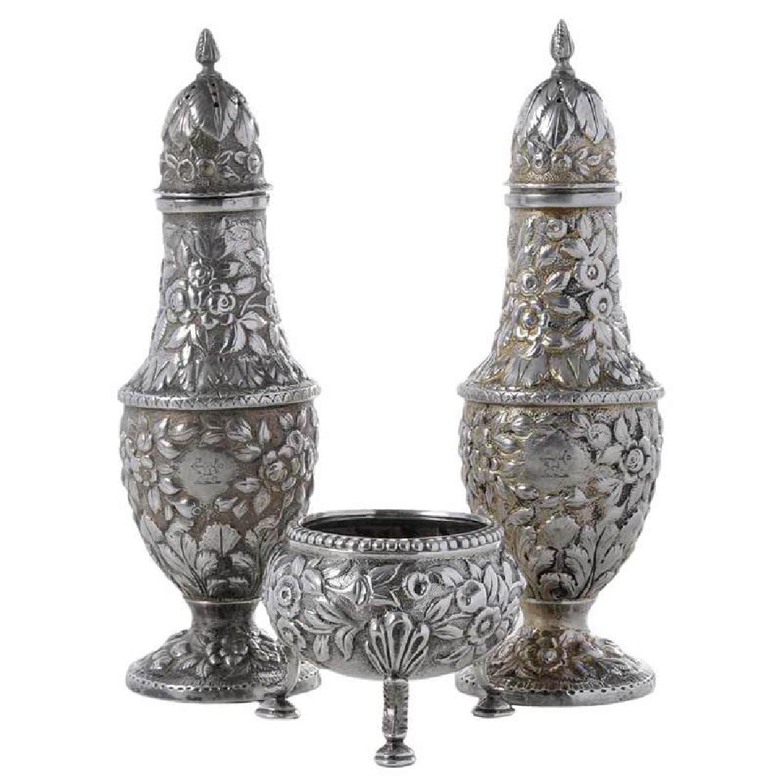 Three Pieces Kirk Repousse Coin Silver (1 of 5)