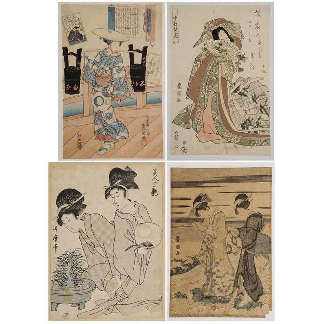 Group of Six Japanese Woodblocks (1 of 4)