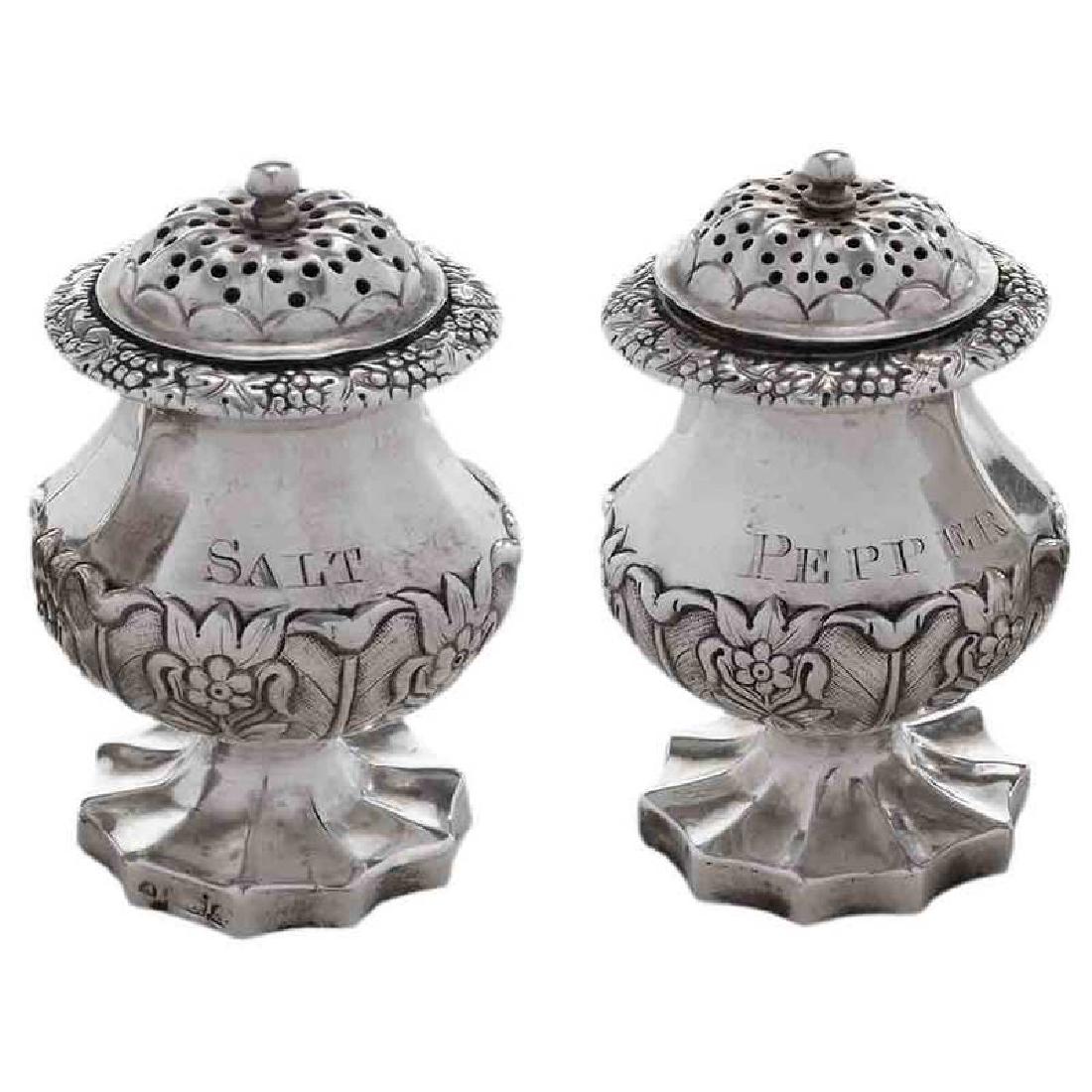 Pair Calcutta Silver Casters (1 of 4)
