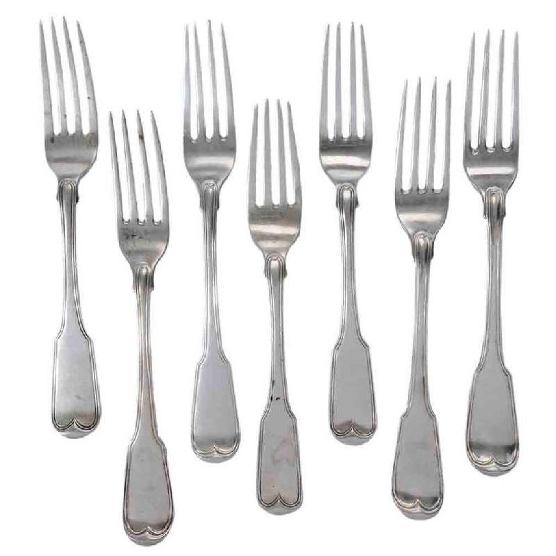 Seven George III English Silver Forks (1 of 4)