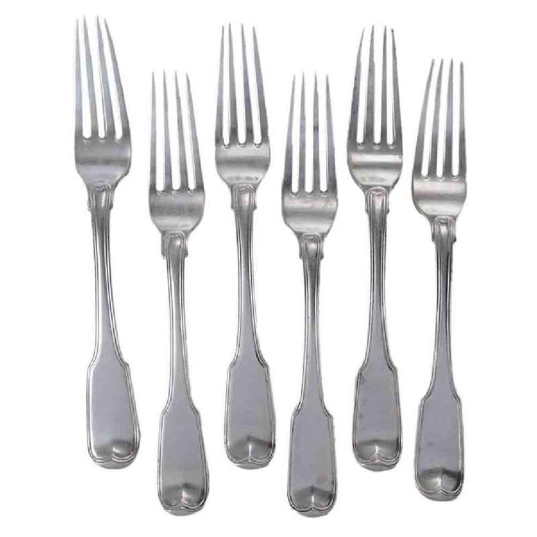 Six Chinese Export Silver Forks (1 of 3)