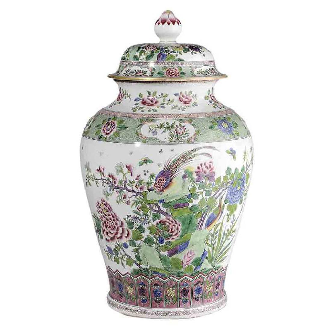 Monumental Famille Rose Porcelain Lidded Jar (1 of 9)