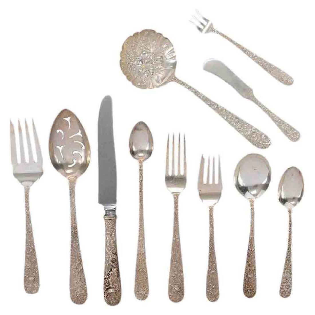 Kirk Repousse Sterling Flatware, 127 Pieces (1 of 2)