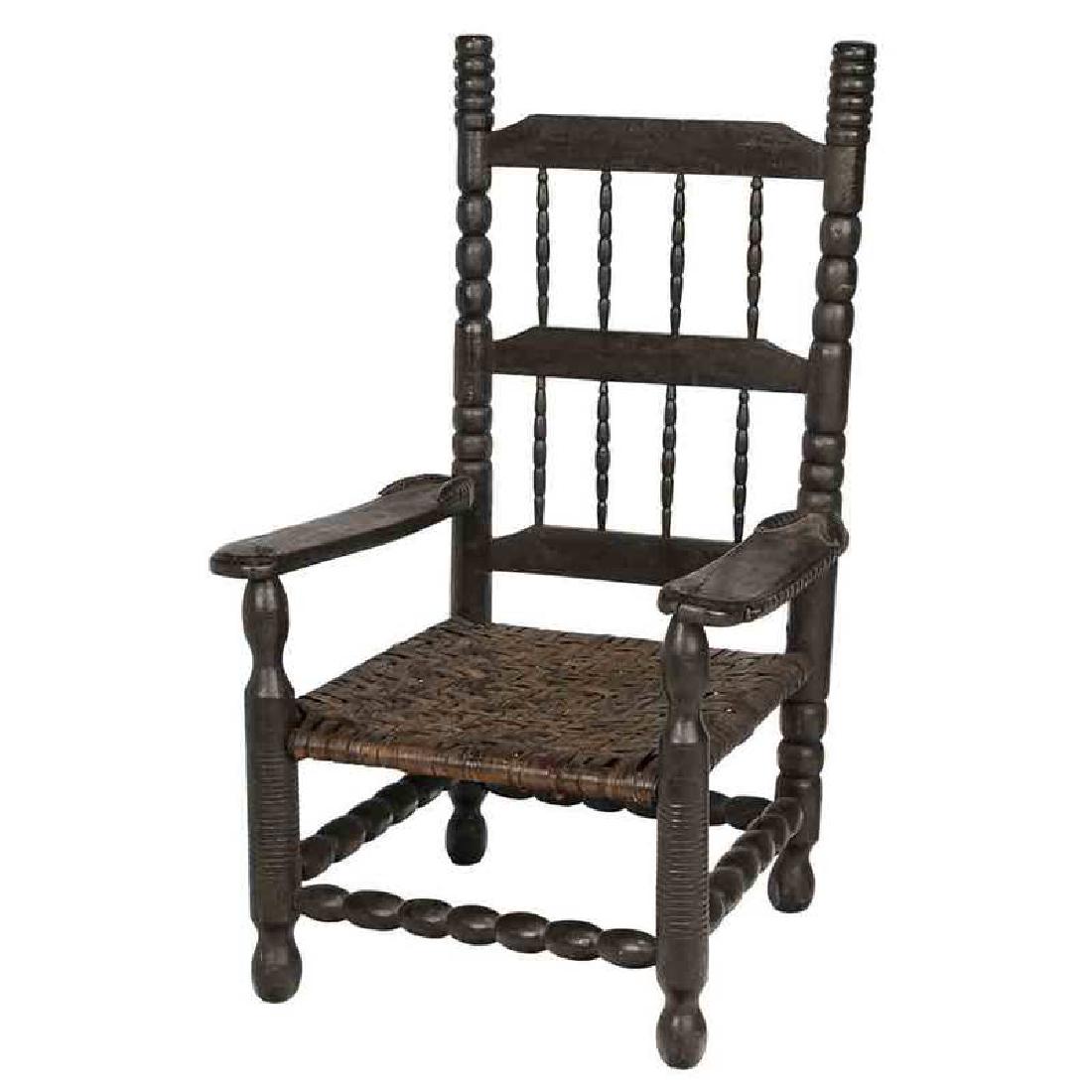 Early Southern Folk Art Arm Chair (1 of 7)