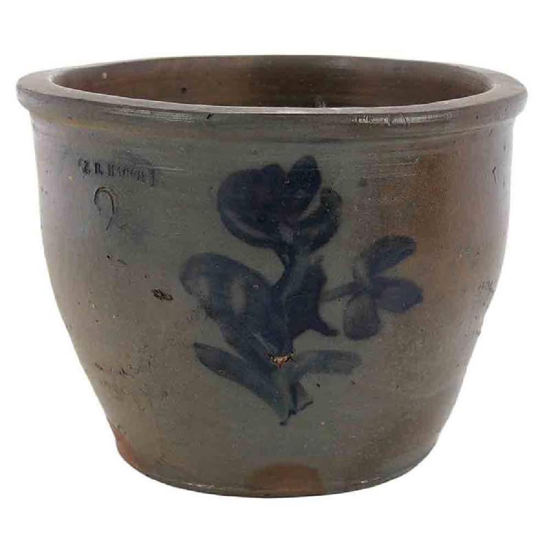 Cobalt Blue Stoneware Jar (1 of 3)