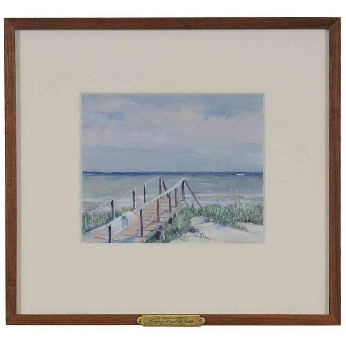 Houghton Cranford Smith: (New York/Massachusetts, 1887-1983) A Boardwalk at Pawleys, South Carolina, circa 1952-54, not apparently signed, oil on artist board, 6-1/2 x 8 in. (sight); modern frame, 13-1/2 x 15-3/4 in.