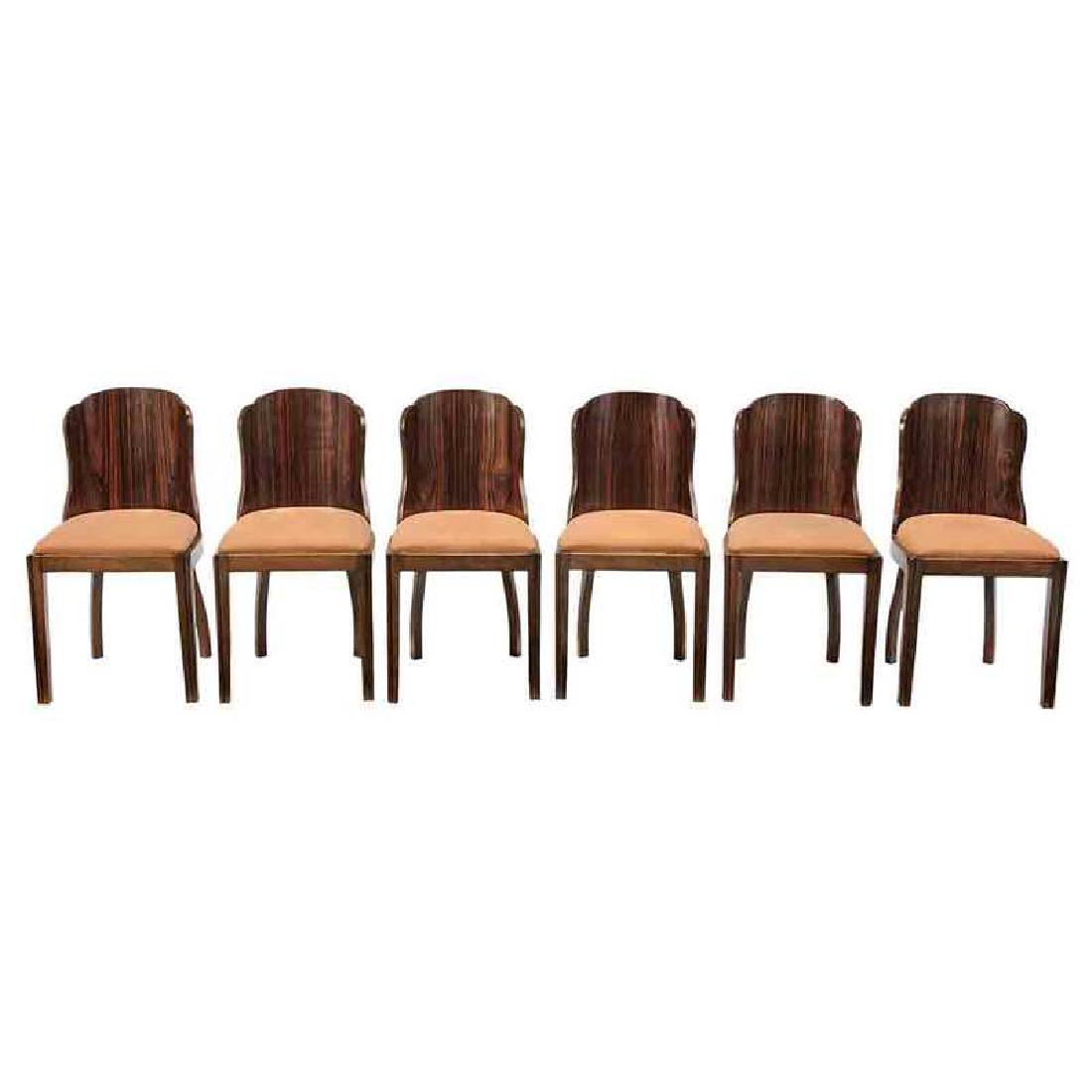 Set of Six Art Deco MacassarÂ Dining Chairs (1 of 4)