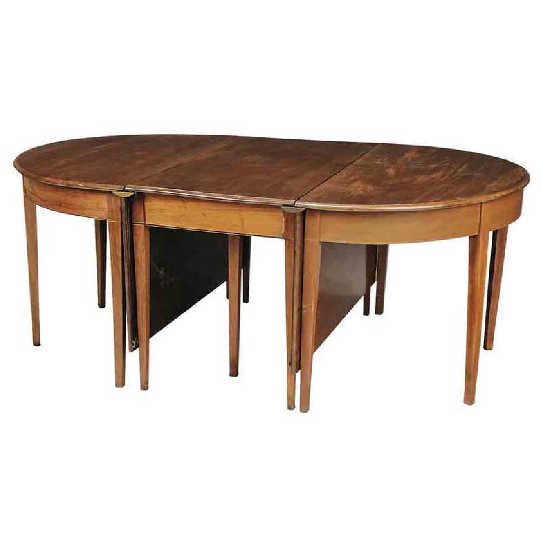 Federal Inlaid Mahogany Three Part Dining Table (1 of 5)