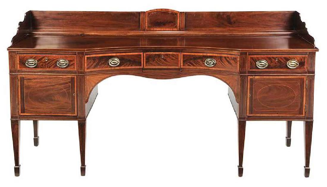 Hepplewhite Style Figured Mahogany Sideboard (1 of 9)