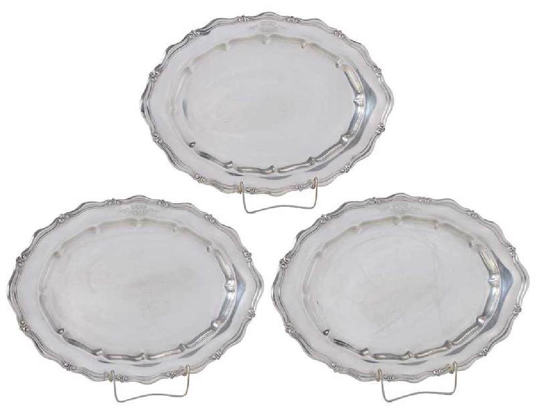 Set of Three Gorham Sterling Trays (1 of 7)