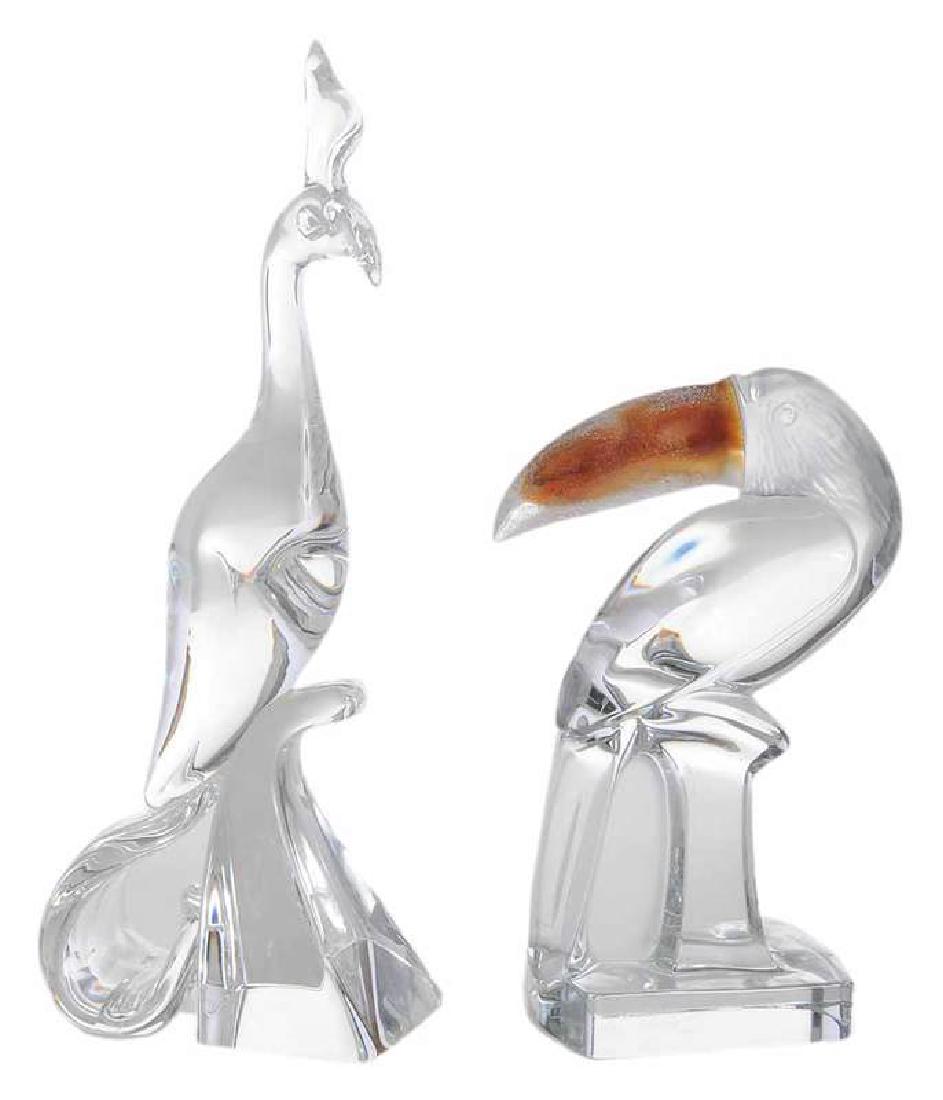 Two Crystal Birds, Steuben and Daum (1 of 6)