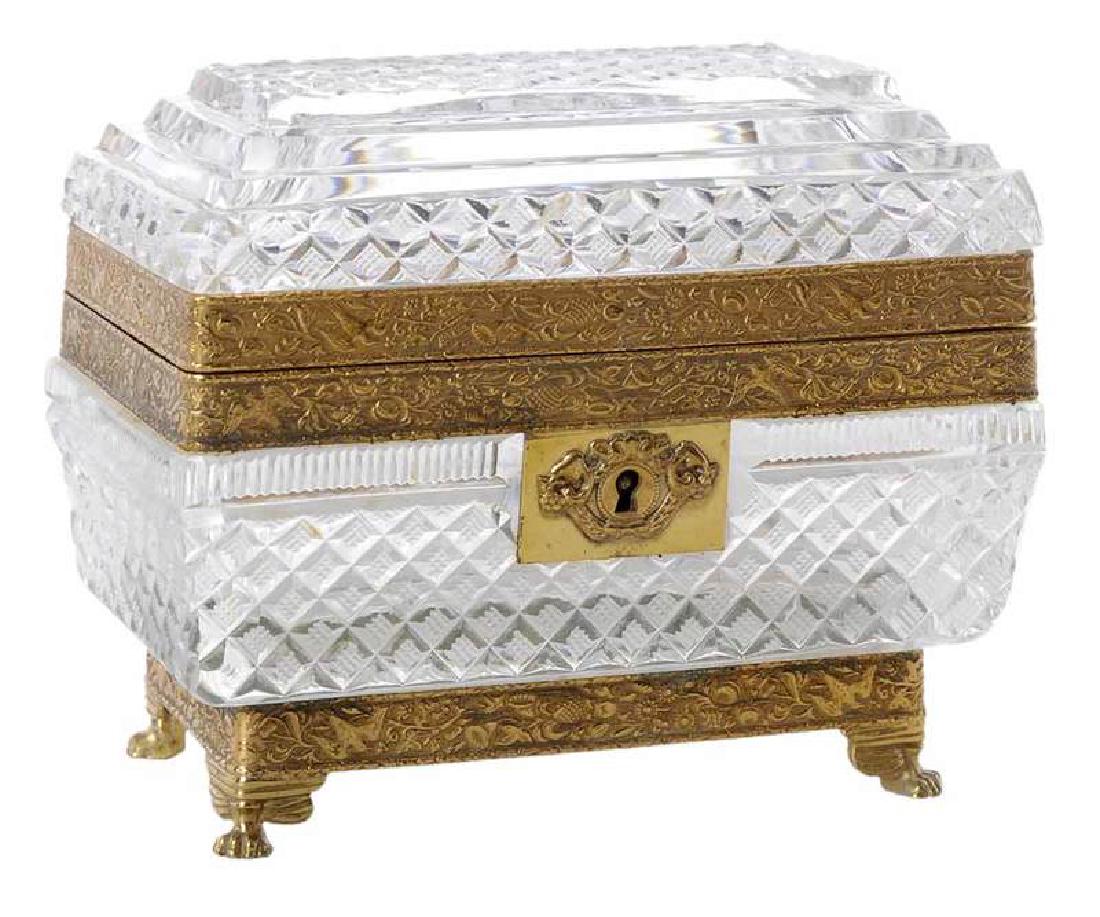 French Cut Crystal Box with Bronze Mounts (1 of 5)