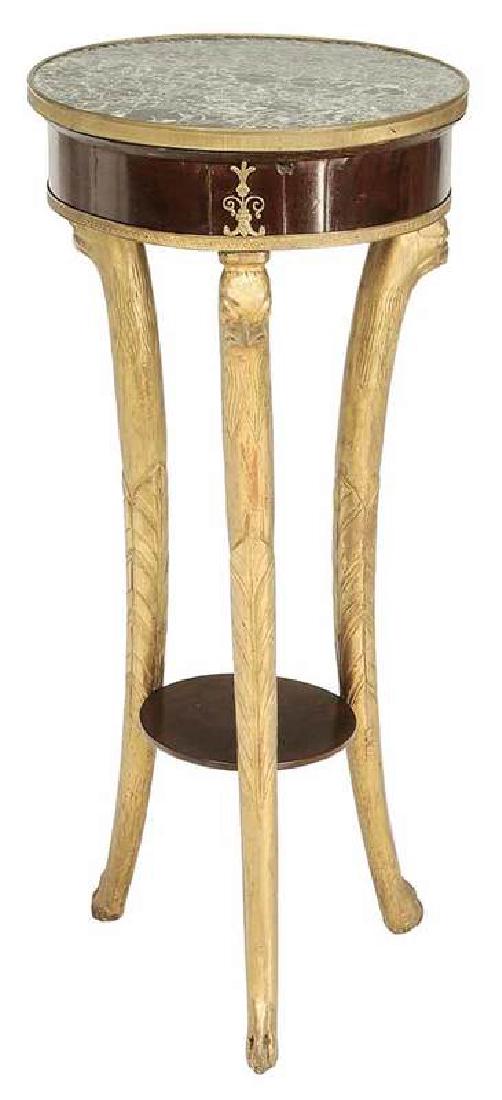 Empire Style Marble Top and Parcel Gilt Pedestal (1 of 4)