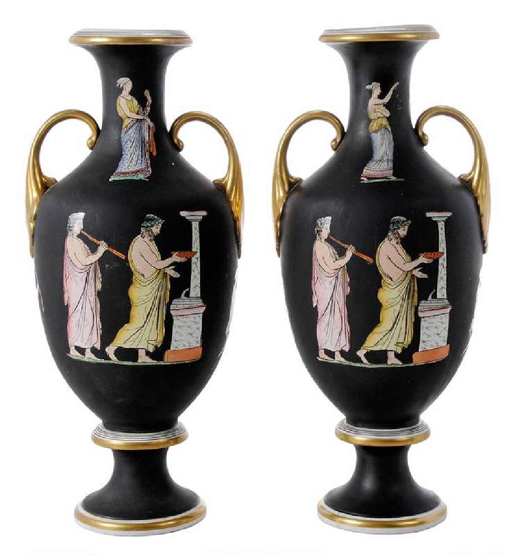 Pair of Neoclassical Porcelain Urns (1 of 5)