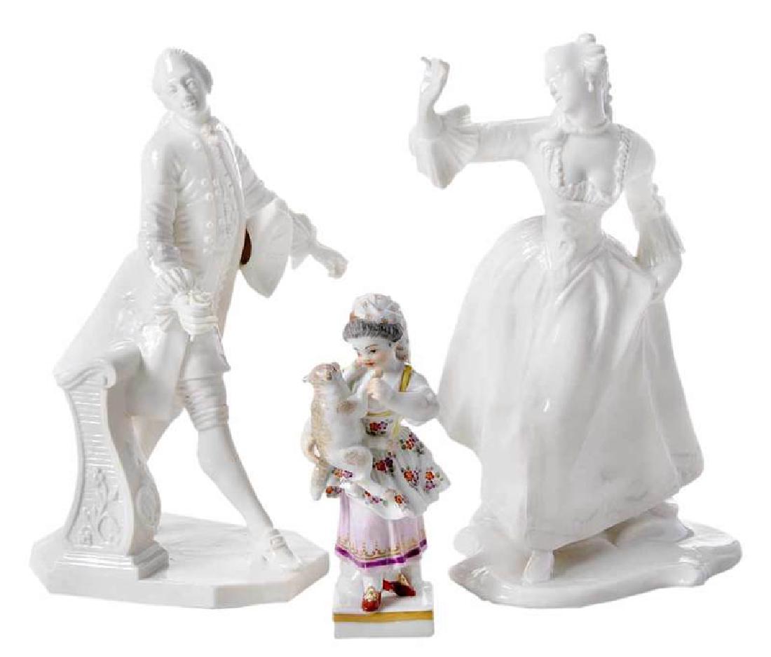 Three German Porcelain Figurines (1 of 8)