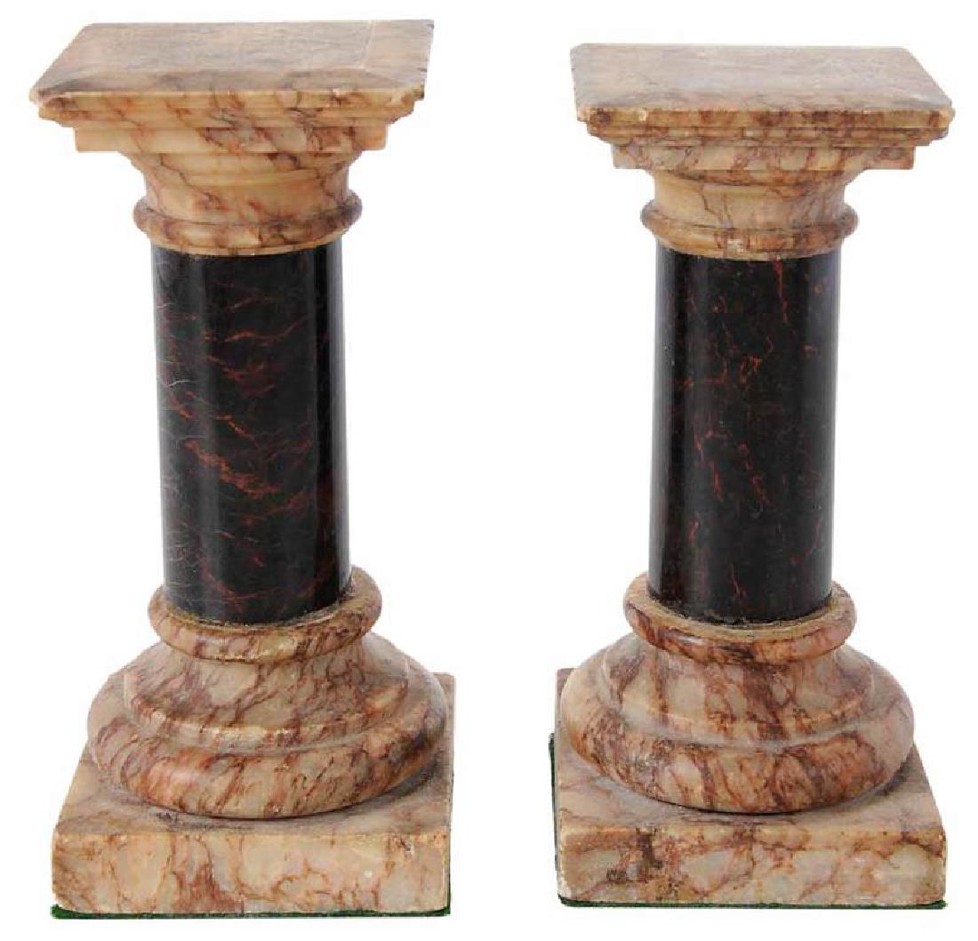 Pair Marble Miniature Pedestals (1 of 4)