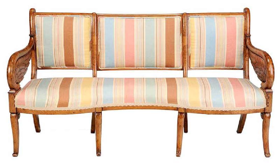 Fine Empire Carved and Upholstered Bench (1 of 6)