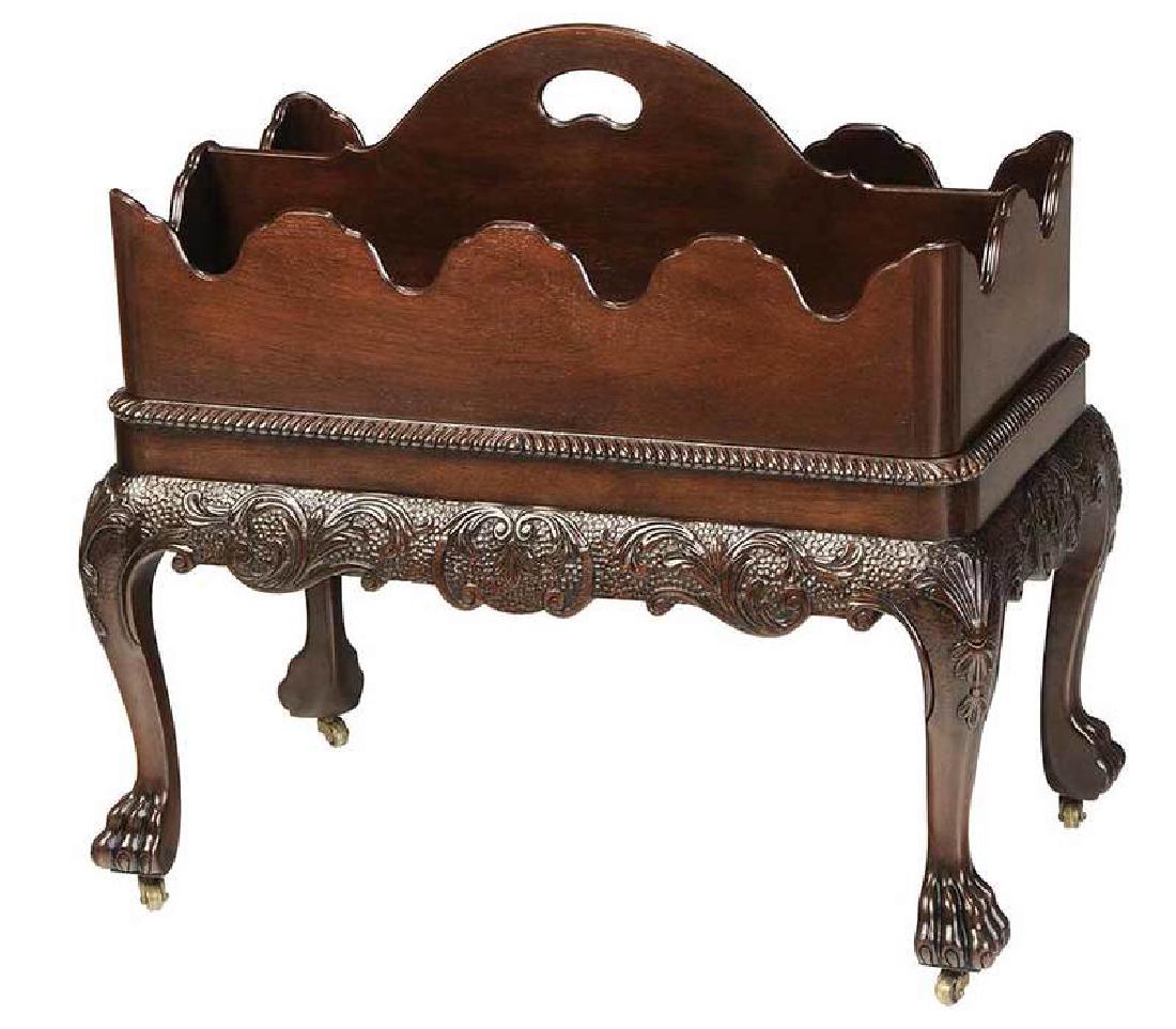 George II Style Carved Mahogany Canterbury (1 of 5)