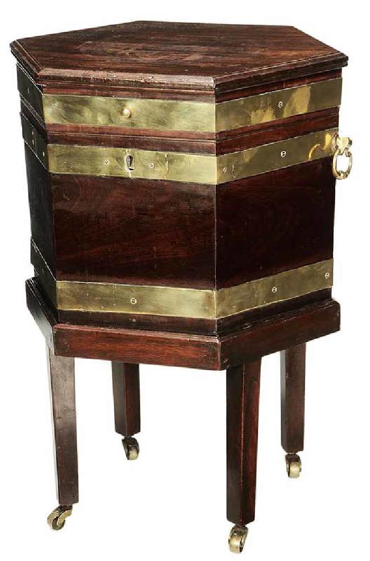 Regency Brass Bound Mahogany Cellarette (1 of 5)