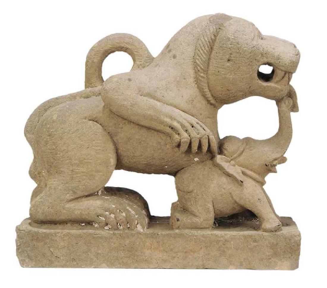 Early Persian Stone Figure of Lion and Elephant (1 of 7)