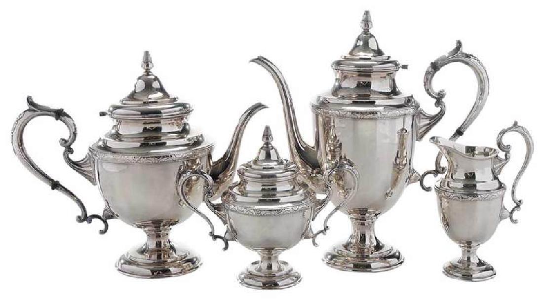 Four Piece Sterling Tea Service (1 of 6)