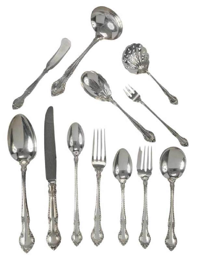 English Gadroon Sterling Flatware, 142 Pieces (1 of 3)