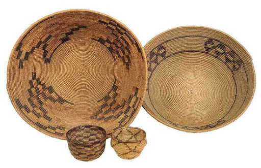 Four Northern California Native American Baskets Four Northern California Native American Baskets