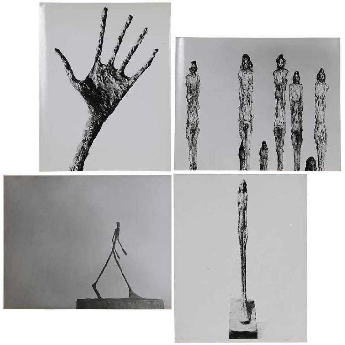 Herbert Matter: (American, 1907-1984) Alberto Giacometti Sculptures- Four Photographs, 1960-1979, gelatin silver prints, all with studio stamp verso, 14 x 11 in. (2); 16 x 20 in. (2); all unframed Notes: Herbert