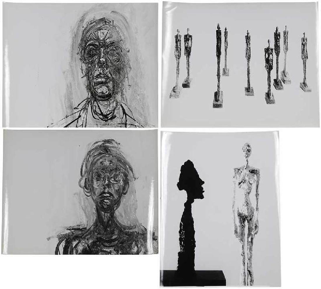 Herbert Matter: (American, 1907-1984) Alberto Giacometti, Paintings and Sculptures- Four Photographs, 1960-1979, gelatin silver prints, all with studio stamp verso, 14 x 11 in. (1); 16 x 20 in. (3); all unframed