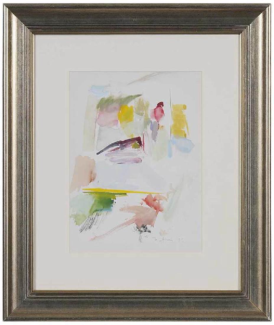Robert Natkin: (Illinois/New York, 1930 - 2010) Untitled, 1959, signed lower right "Natkin 59", watercolor on paper, 11-1/2 x 8-1/2 in.; modern gilt wood frame, 19-3/4 x 16-3/4 in.