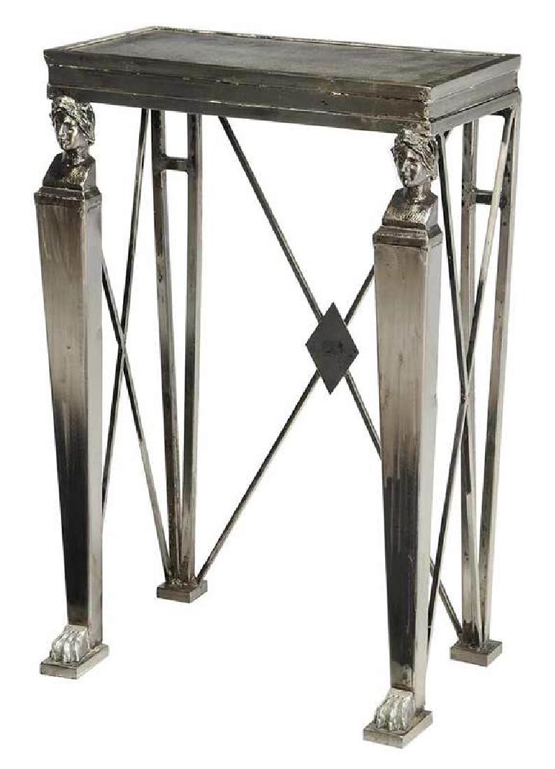 Empire Style Polished Steel Console (1 of 3)