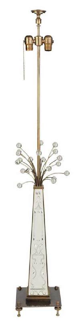 Mid Century Brass and Glass Table Lamp (1 of 4)