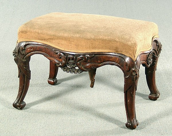 Carved rosewood stool,