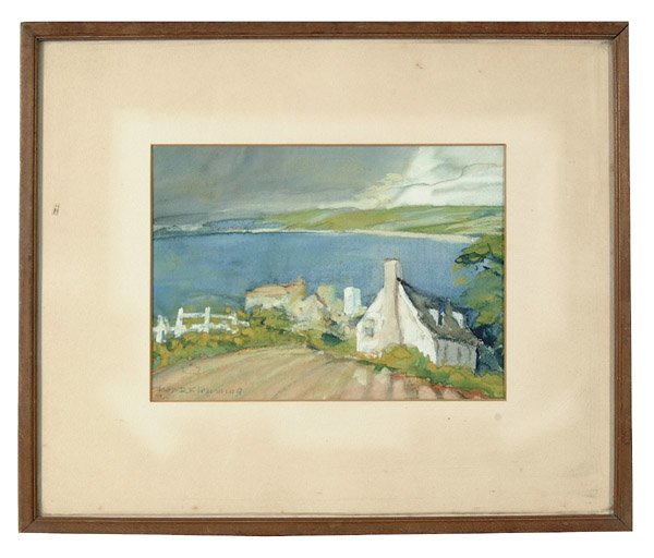 Watercolor landscape by J.R. Flemming