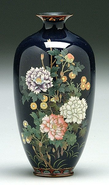 Fine cloisonné enameled vase,