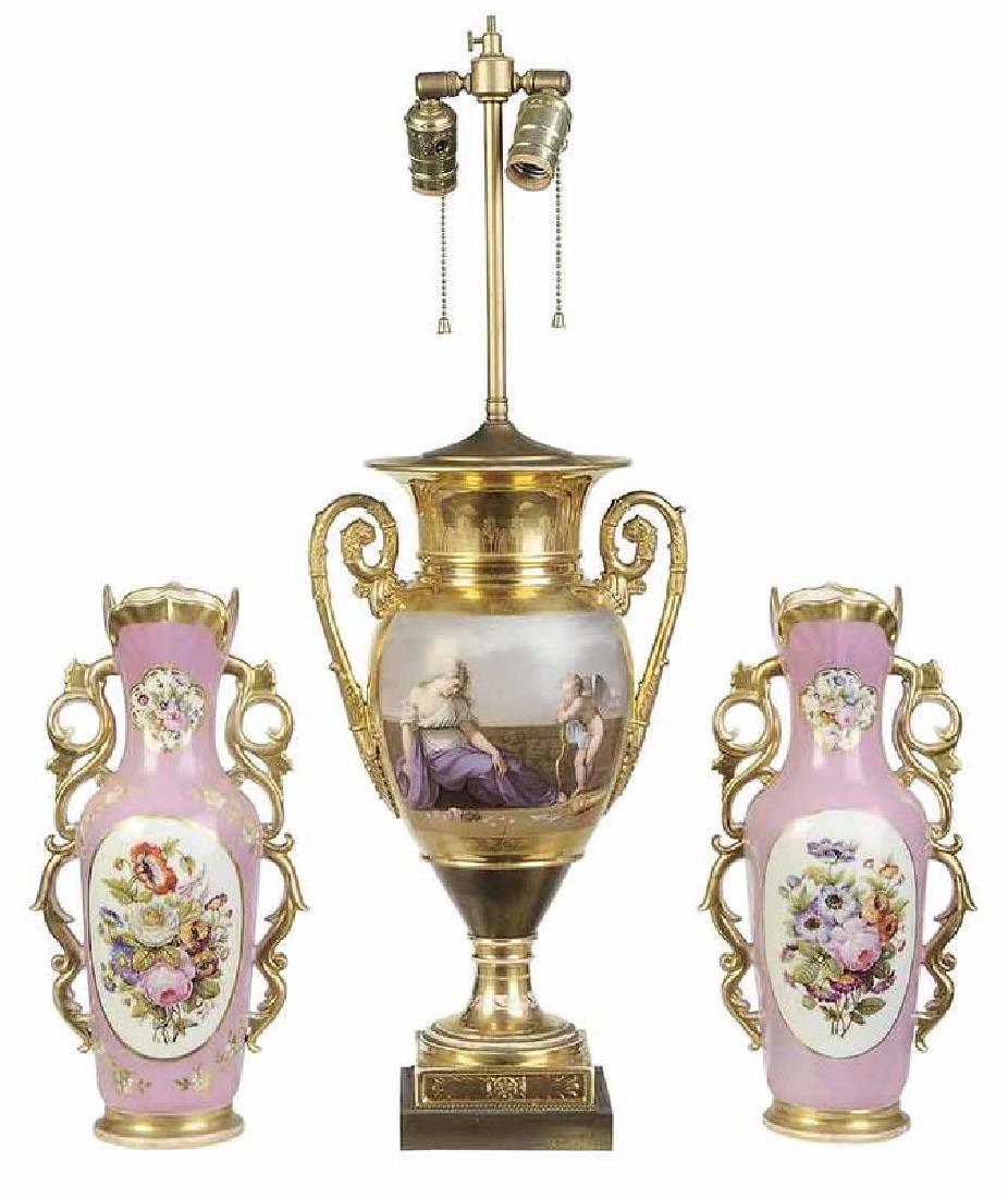A Fine Empire Urn, With a Pair of Vases (1 of 7)